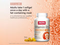 Jarrow Formulas Vitamin D3 5000 IU Vitamin D Supplement – 100 Softgels How to Use directions label