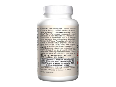 Jarrow Formulas trans-Pterostilbene 50 mg Antioxidant Polyphenol Supplement – 60 Veggie Capsules How to Use directions label