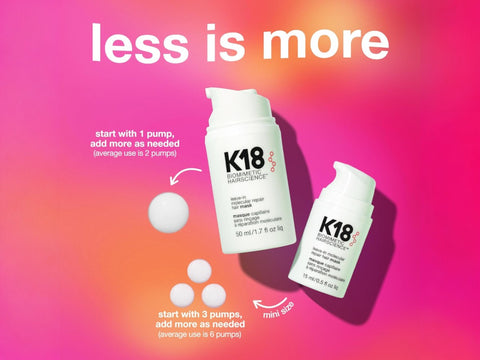 K18 Leave-In Molecular Repair Hair Mask - 50ml & 15ml less is more