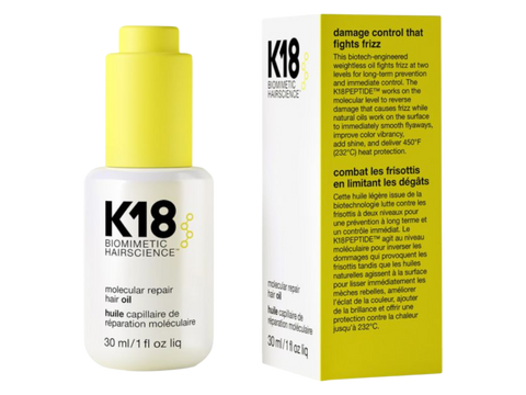 K18 Molecular Repair Hair Oil - 30ml bottle & box Advanced Anti-Frizz & Damage Repair
