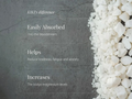 Text about KIKI's difference on a dark background with white stones on the right.