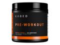 Kaged pre-workout supplement container with black and orange design on a white background