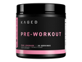 Kaged pre-workout supplement container with black and pink design on a white background