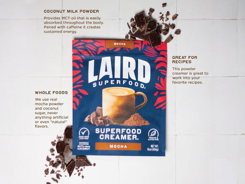 Laird Superfood Non-Dairy Coffee Creamer, Mocha – 227g