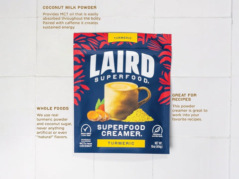 Laird Superfood Non-Dairy Coffee Creamer, Turmeric – 227g