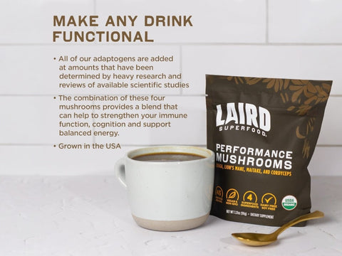 Laird Superfood Organic Performance Mushroom Blend – 90g