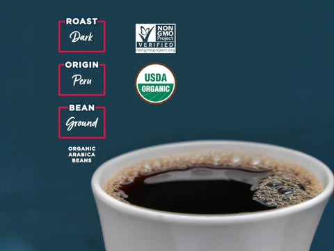Laird Superfood Peruvian Dark Roast Coffee with Mushrooms - 340g