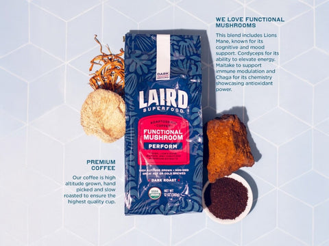 Laird Superfood Peruvian Dark Roast Coffee with Mushrooms - 340g