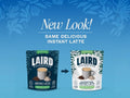 Laird Superfood Reduced Sugar Instant Latte Non-Dairy - 227g. Old & new packaging