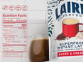 Laird Superfood non-dairy instant latte ingredients label 227g
