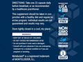 Life Extension direction label for botanical metabolic support blend.