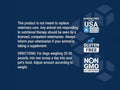 Label of Life Extension Dog Mix powder showing ingredient list and feeding guide dosage.