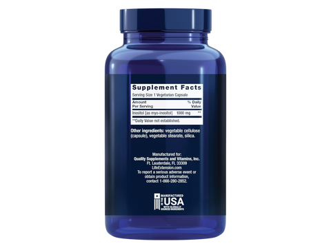 Life Extension Inositol Caps - 1000 mg Myo-Inositol Per Serving - 360 Veg Caps