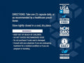 Supplement facts for Life Extension Lactoferrin showing 300mg dosage & warning.