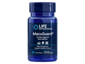 Life Extension MacuGuard with Saffron softgel bottle, lutein and zeaxanthin supplement, 60 count.