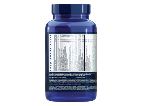 Supplement Facts panel of Life Extension Mix showing full ingredients list and serving size.