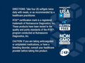 Supplement dosage label for Life Extension Super Omega-3 complex showing EPA, DHA, and extract amounts.