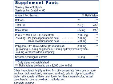 Supplement facts label for Life Extension Super Omega-3 complex showing EPA, DHA, and extract amounts.