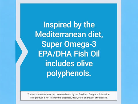 Life Extension Omega-3 Fish Oil 1200mg EPA DHA - Plus Olive & Sesame