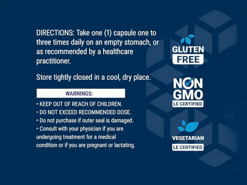 Supplement facts label for Life Extension Taurine showing 1000mg dosage per capsule.