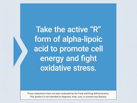 Supplement facts for Life Extension Super R-Lipoic Acid showing stabilized Na-RALA ingredient.