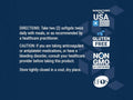 Back label of Super Omega-3 supplement dosage showing ingredients, supplement facts, 