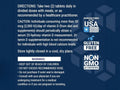 Supplement dosage panel for Life Extension Two-Per-Day Multivitamin showing full ingredient list.