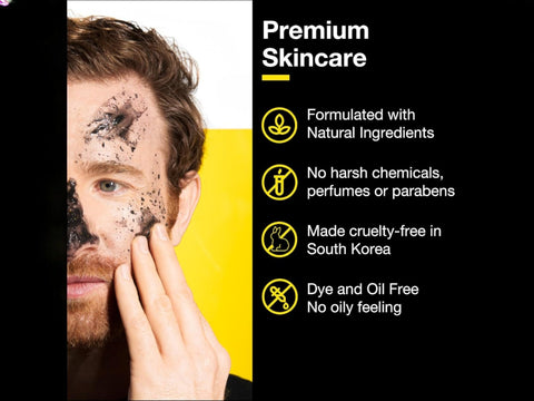 Lumin Charcoal Face Scrub for Men - Exfoliating Cleanser - 30mL