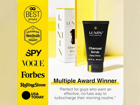 Lumin Charcoal Face Scrub for Men - Exfoliating Cleanser 