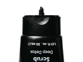 Lumin Charcoal Face Scrub for Men, 30mL tube, on white background.