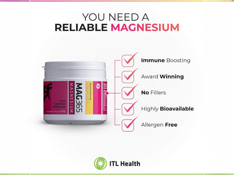 MAG365 BF Magnesium Mineral Powder, Exotic Lemon - 180g