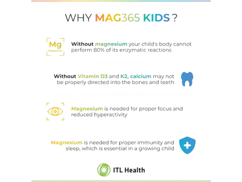 MAG365 Kids Magnesium Multi Powder, Fruit Splash 