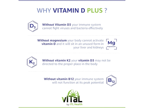 MAG365 Vitamin D Plus Capsules - with Magnesium, B12, K2 