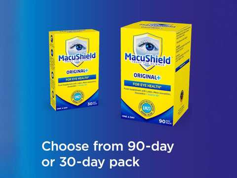 MacuShield Original+ with Lutein & Vitamin B2 30 & 90 day Capsules