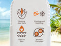 Malibu After Sun Lotion Spray 175ml key benefits and application instructions graphic
