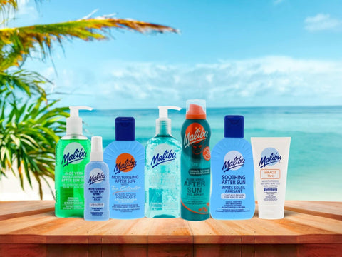 Malibu After Sun Lotion Spray 175ml alongside other Malibu variants
