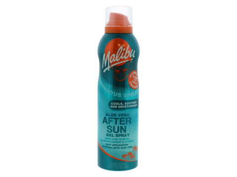 Malibu After Sun Lotion Spray 175ml front view bottle packaging