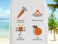Malibu Bronzing Body Butter with Beta Carotene No SPF 300ml key benefits and application instructions graphic