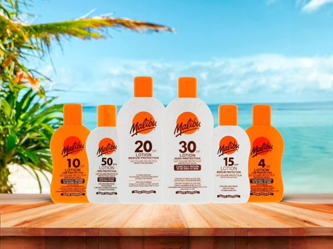 Malibu SPF 30 Lotion Protection Non Titanium 200ml alongside other Malibu variants