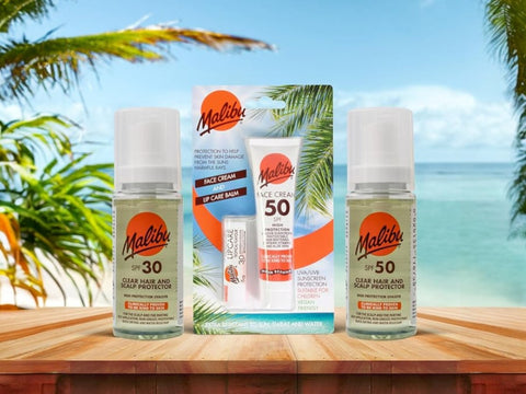 Malibu SPF 30 Scalp and Hair Protector Spray 100ml alongside other Malibu variants