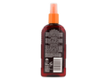 Malibu SPF 4 Bronzing Oil Spray with Monoi Oil 200ml back label showing product information how to use and barcode