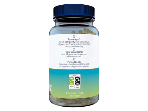 Supplement facts and instructions for Minami Kids DHA chewable softgels.