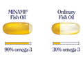 Nutrition label for Minami MorEPA Move Plus showing EPA, DHA, and curcumin content.
