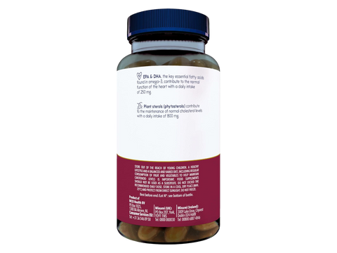 Supplement facts label for Minami MorEPA showing plant sterols, EPA, and botanical extracts.