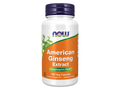NOW Foods American Ginseng Extract 500 mg Herbal Supplement 100 Vegan Capsules front bottle view