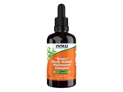 NOW Foods Black Walnut Wormwood Clove Herbal Extract Liquid 59 mL bottle front view