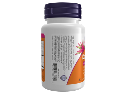 NOW Foods Daily Vits Multivitamin & Mineral with Lutein & Lycopene Veg Capsules suggested usage directions and product barcode