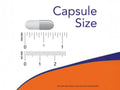 NOW Foods Digestive Enzyme Veg Capsules with DPP-IV capsule size comparison chart image