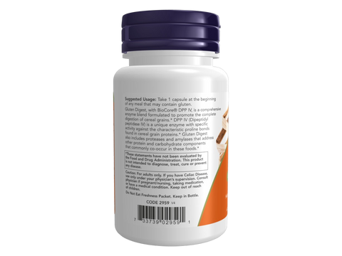 NOW Foods Digestive Enzyme Veg Capsules with DPP-IV 60 Veg Capsules suggested usage directions and product barcode