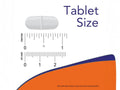 NOW Foods L-Arginine 1000 mg Vegetarian Tablets tablet size comparison chart image
